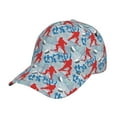 Baseball Cap Women Men Red hockey player print cool Adjustable