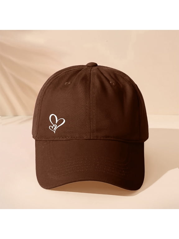 Baseball Cap Women Unisex Cotton Adjustable Wide Brim Hat Running Sports Coffee by Hontri