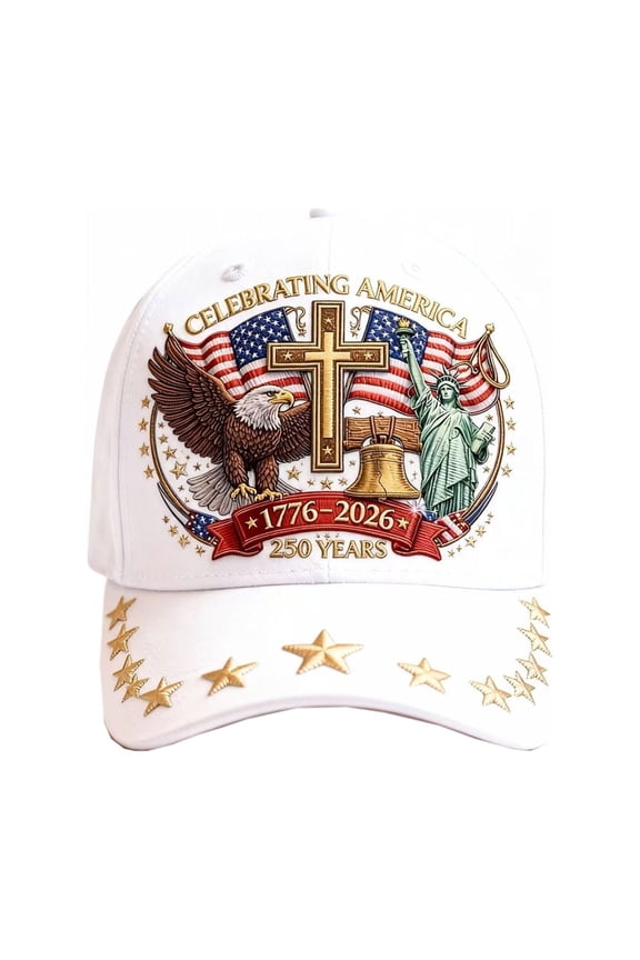 Baseball Cap,Womens Ball Cap,250th Anniversary Hat Independence Day Baseball Cap,for Running Workouts and Outdoor Activities All Seasons (White)