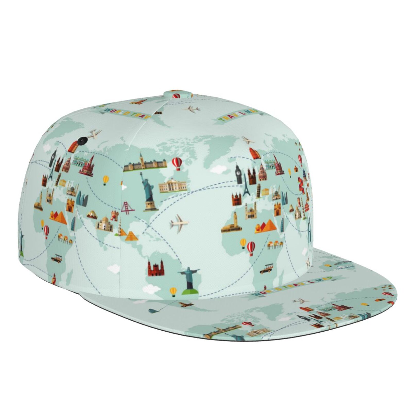 Baseball Cap - World Travel Map Hats for Men/Women Low Profile ...