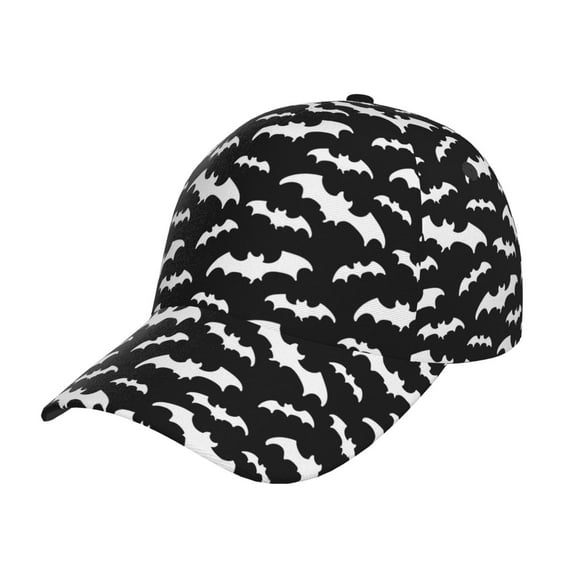 Baseball Cap, cool Black white bats Trucker Hats Women Dad Hat for Workouts - Baseball hat Adjustable Size