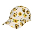 thumbnail image 1 of Baseball Cap, cute cartoon bees sunflower daisy Trucker Hats Women Dad Hat for Workouts - Baseball hat Adjustable Size, 1 of 7
