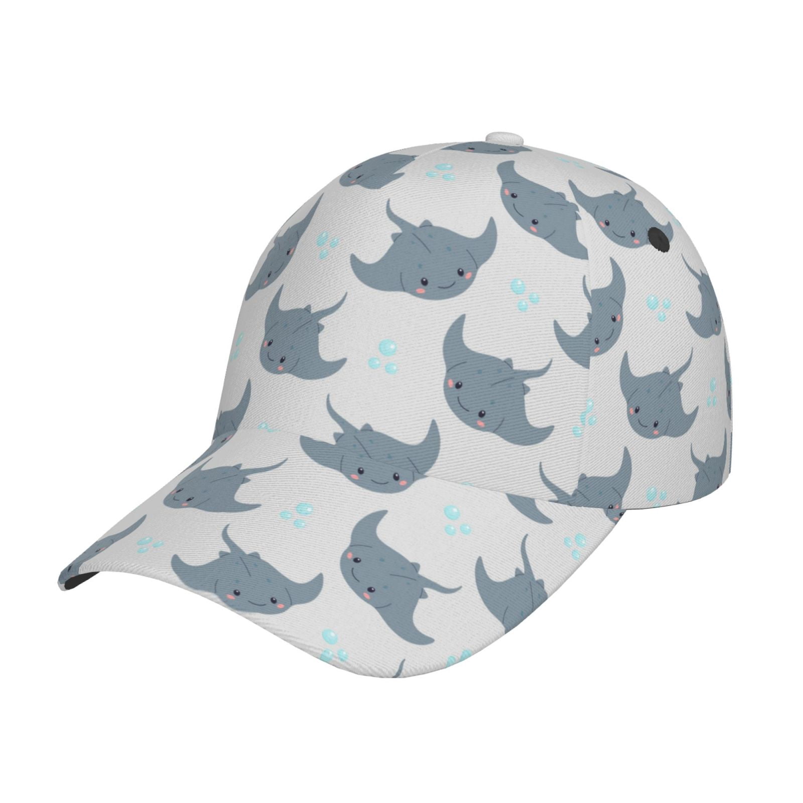 String Ray Hat Baseball Cap, cute stingray bubbles grey Trucker Hats Women Dad Hat for ...