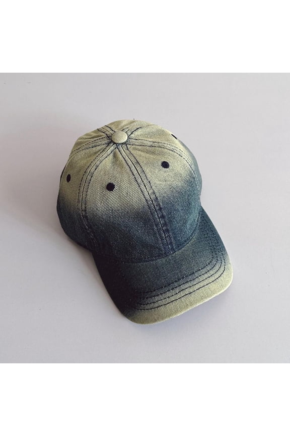 Baseball Cap for Boys Girls Denim Snapback Hats Size 0-15 Teens Youth Trendy Gradient Printed Breathable Athletic Workout Ball Hat