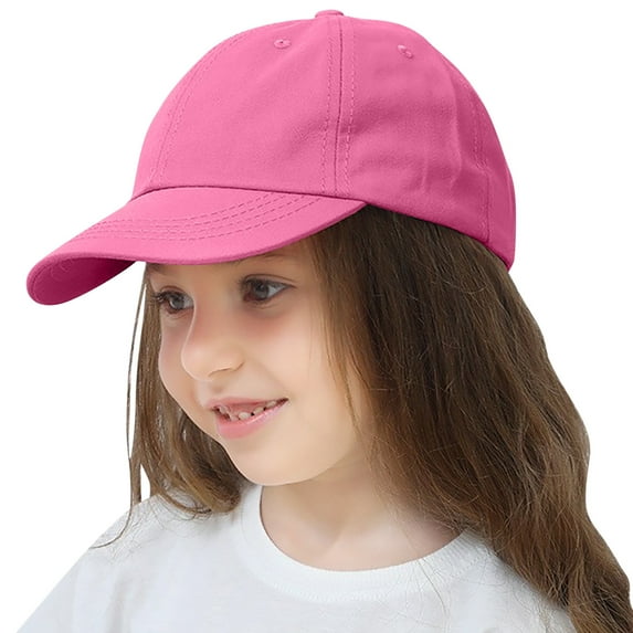 Baseball Cap for Girls Boys Sun Protection Snapback Hats Size 1-5 Toddlers Casual Solid Color Athletic Workout Ball Hat & Caps