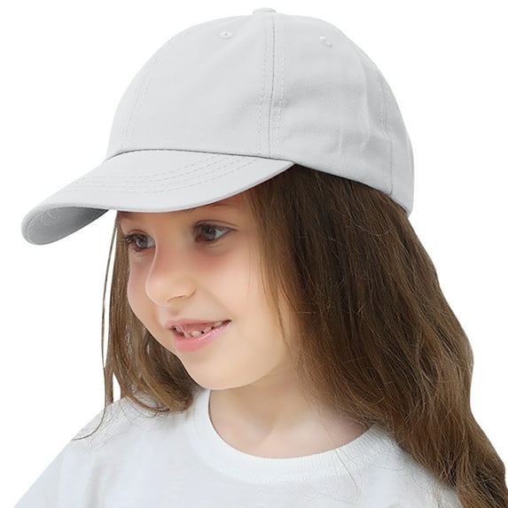 Baseball Cap for Girls Boys Sun Protection Snapback Hats Size 1-5 Toddlers Casual Solid Color Athletic Workout Ball Hat & Caps