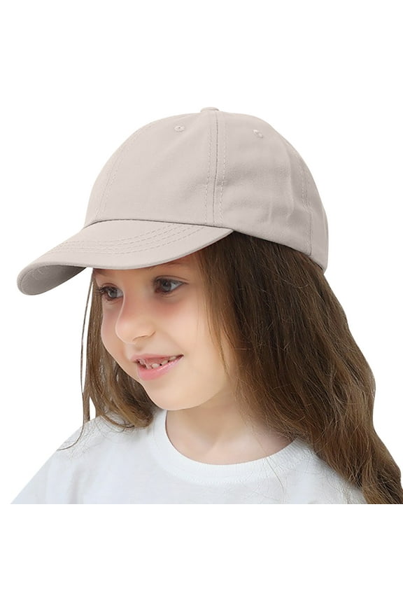 Baseball Cap for Girls Boys Sun Protection Snapback Hats Size 1-5 Toddlers Casual Solid Color Athletic Workout Ball Hat & Caps