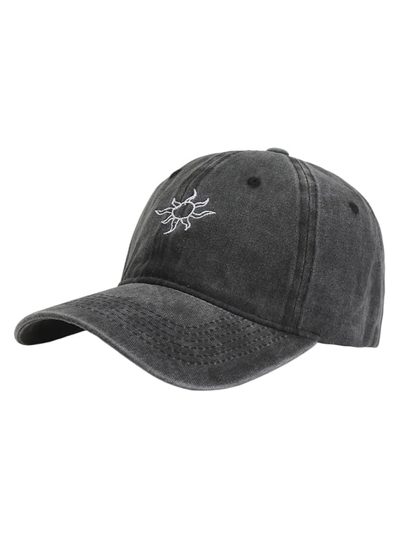 Baseball Cap for Men Women Adjustable Unisex Fashion Sun Protect Print Denim Buckle Outdoor Sun Visor Hat