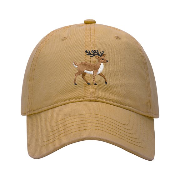 Baseball Cap for Men Women Deer Animal Embroidered Washed Cotton Dad Hat Baseball Caps