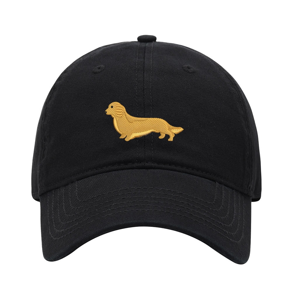 PD Embroidered Dachshund Baseball Cap - Custom Dad Hat, Adjustable Strap, 100% Cotton, Made To Order - View #2