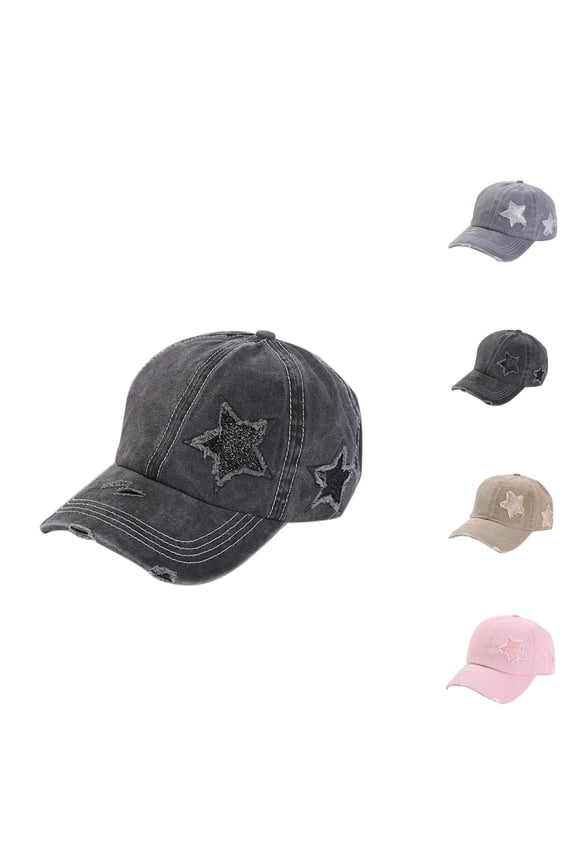 Baseball Cap for Men Women Y2k Pentagram Distressed Summer Sun Hat