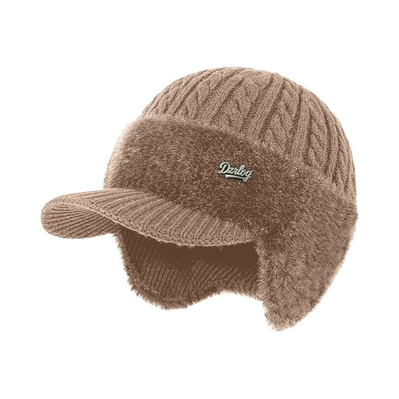 Baseball Cap for Women Fleece Faux Fur Thermal Trapper Hat Fall Fashion Must Have Plush Women's Hats & Caps Khaki
