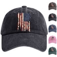 thumbnail image 1 of Baseball Cap for Women Men American Flag Print Youth Running Ponytail Hat Summer Ball Cap Baseball Hat 4th of July Accessories, 1 of 3