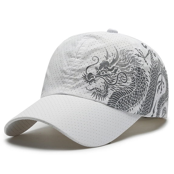 Baseball Cap for Women Men Sunshade Cap Quick Drying Dragon Loong Print Baseball Hat Outdoor Unisex