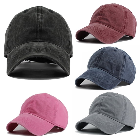 Baseball Cap for Women Plain Classic Style Adjustable Low Profile Baseball Cap Sun Hat Visor Cap Baseball Hat Pink One Size