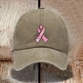 thumbnail image 1 of Baseball Cap for Women Retro Washed Cotton Breast Cancer Gifts for Woman, Breast Cancer Survivor Awareness Accessories, Chemo Baseball Caps, 1 of 3
