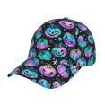 Baseball Cap, halloween pumpkin colorful pink Sun Hats for Women Men