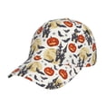 thumbnail image 1 of Baseball Cap, pumpkin halloween bats print Trucker Hats Women Dad Hat for Workouts - Baseball hat Adjustable Size, 1 of 7