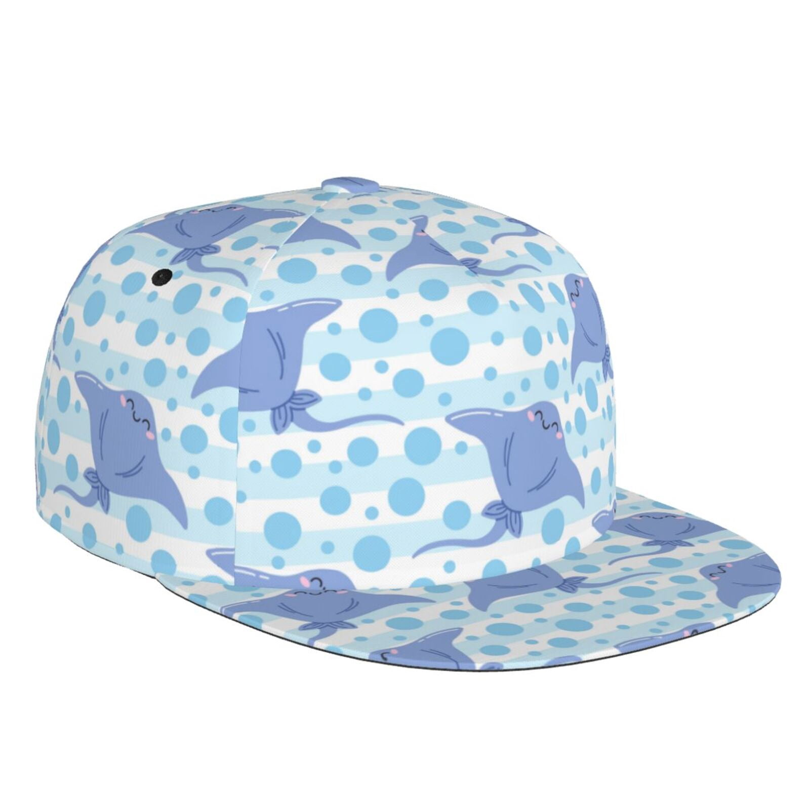 String Ray Hat Baseball Cap - stingray bubbles blue stripes Hats for Men/Women Low ...