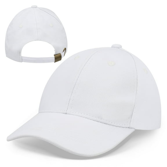 Baseball Cap with Adjustable Buckle, Classic Cotton Golf Dad Trucker Hat for Men and Women, Solid Color
