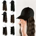 thumbnail image 1 of Baseball Cap with Attached Long Hair Curly Hairstyle Wig Adjustable Fit, 1 of 2