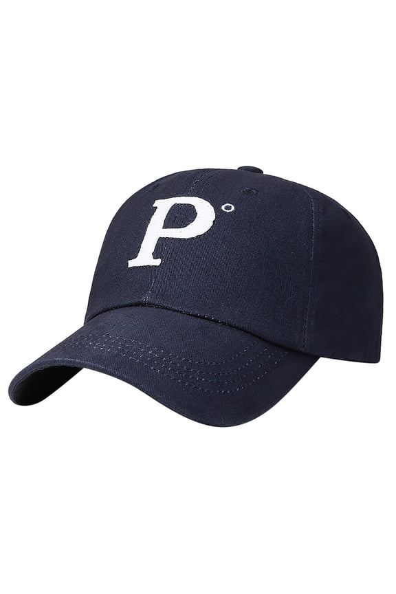 Baseball Cap with Letter P Embroidery Summer Casual Adjustable Dad Hat