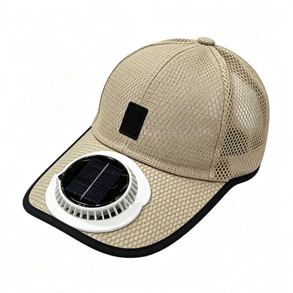 Baseball Cap with Solar Fan,Rechargeable Mesh Breathable Cooling Sun Hat for Outdoor Fishing Gardening Work