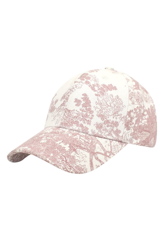 Baseball Caps Base Cap for Sun Shade Washed Style Soft Top Cap for Everyday Wear Pink