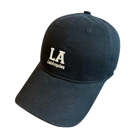 Baseball Caps Base Layer Crafted LA State Acronym Embroidered Hat for Everyday Wear Black