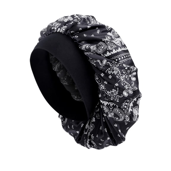 Baseball Caps Base Layer Sleep Hat with Satin Lined Comfort and Versatile Fit for Home and Travel Black