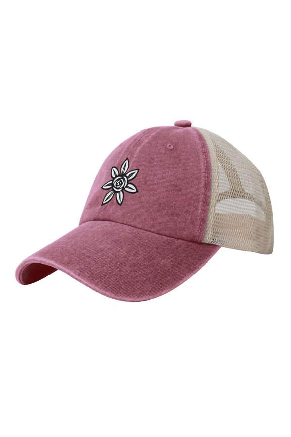 Baseball Caps Blooming Flower Printing Dad Hat Sport Hats for Men,Women Teen Graphic,Cool,Fashion,Trendy,Casual} Adjustable for Snapbacks Red One Size