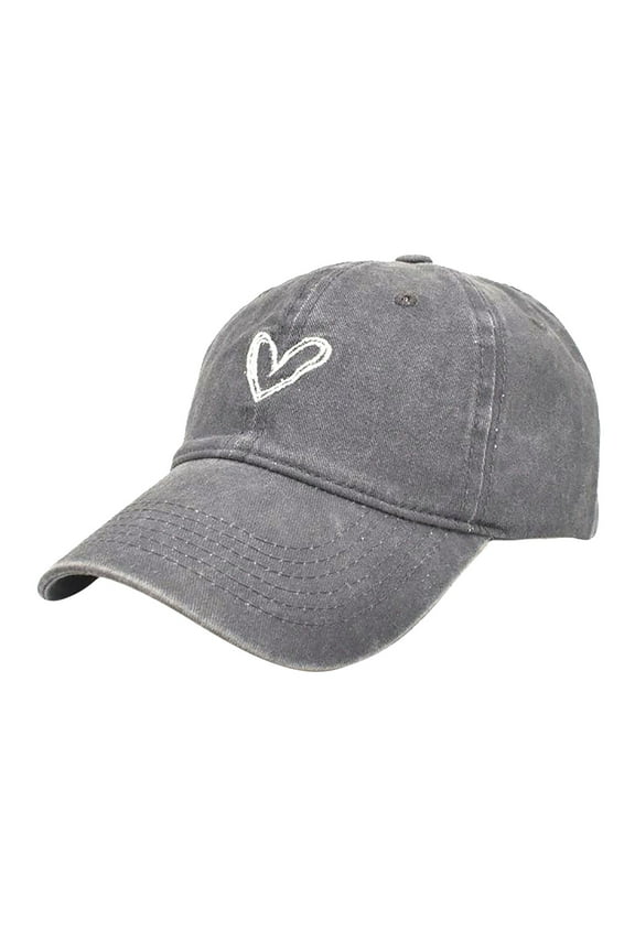Baseball Caps Bulk Women Sweat Baseball Cap Love Embroidered Washed Baseball Cap Sun Visor Female Curved Do Old Couple Cap Plain Baseball Cap Set Hats for Teen Girls Baseball Cap