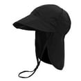 thumbnail image 1 of Baseball Caps CQXIDFH Thin Solid Quick Drying Fisherman Hat, Lightweight Outdoor Sunshade Shawl Cap for Summer, Muslim Hat (Black, One Size), 1 of 3