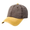 thumbnail image 1 of Baseball Caps CQXIDFH Washed Cotton Breathable Baseball Cap, Unisex Solid Color Hat for Spring Summer Outdoor, Hair Accessories (Brown, One Size), 1 of 3