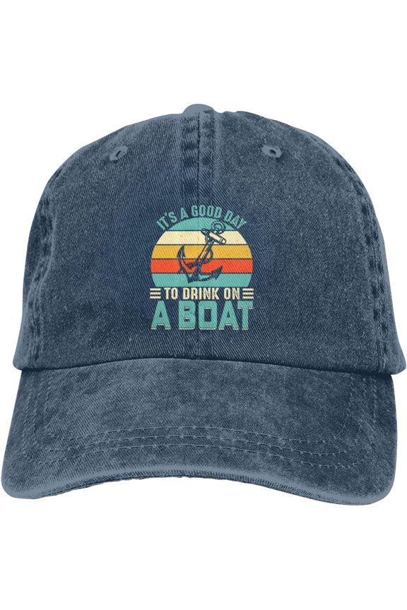 Baseball Caps Drinking Party Summer Hats for Men's Retro Caps Breathable It is A Good Day to Drink On A Boat Sports Cap