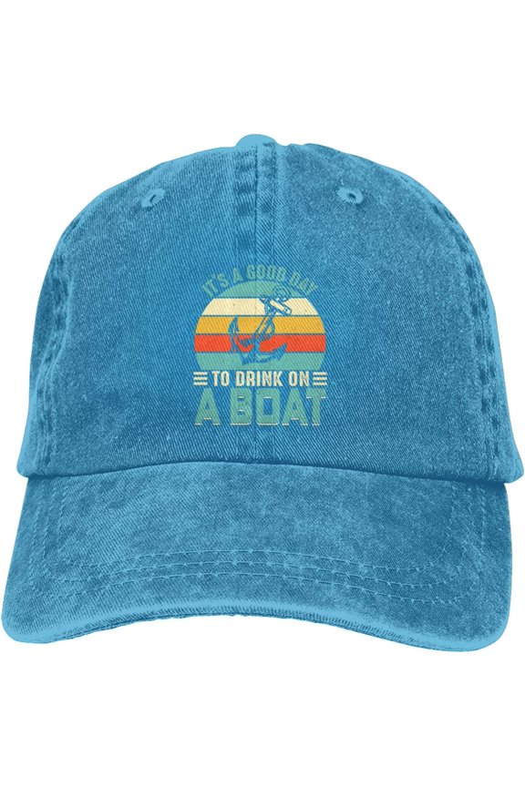 Baseball Caps Drinking Party Summer Hats for Men's Retro Caps Breathable It is A Good Day to Drink On A Boat Sports Cap