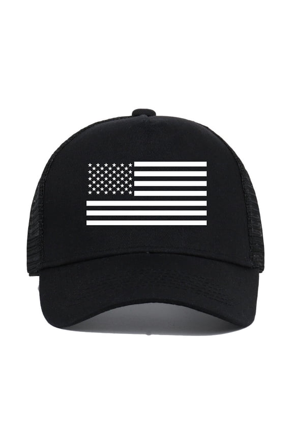 Baseball Caps For Men Women American Flag Print Cotton Five Panel Mesh Snapback Hat Adjustable Baseball Cap Summer BK2 A