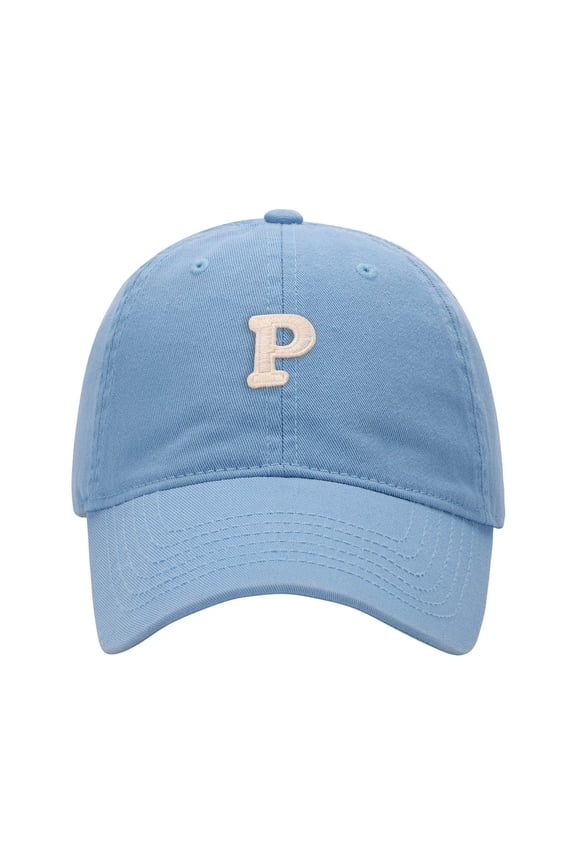 Baseball Caps For Men Women Letter P Soft Top Baseball Cap Adjustable Outdoor Sun Hat For Casual Wear Blue One Size