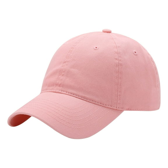 Baseball Caps For Men Women Washed Plain Soft Top Baseball Cap Minimalist Adjustable Sun Hat For Casual Wear Light Pink One Size