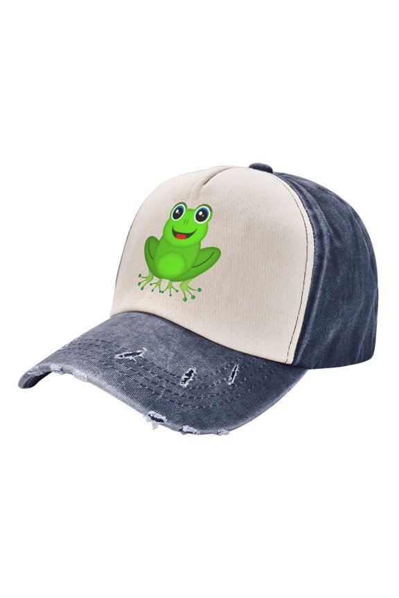 Baseball Caps Frog(1) Printing Dad Hat Sport Hats for Men,Women Teen Graphic,Cool,Fashion,Trendy,Casual} Adjustable for Snapbacks Navy Blue One Size