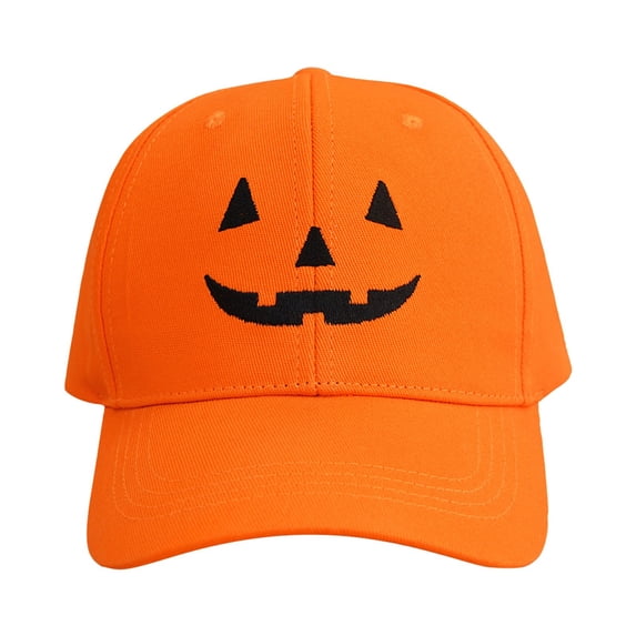 Baseball Caps Halloween Couple's Casual Cap With Face Pumpkin Design Sun Baseball Hat For Men And Women Orange