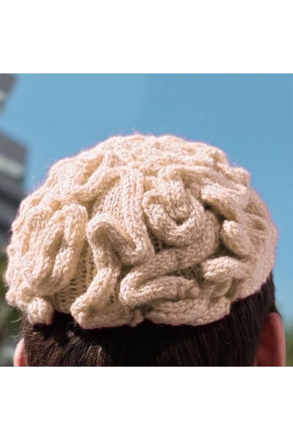 Baseball Caps Hand Knitted Personality Brain Hat Men Adults Crochet Beanie Cool Cerebrum Cap Women's Bucket Hats