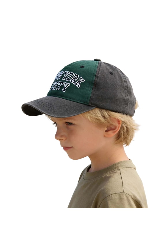 Baseball Caps Kids Boys Girls Upf 50+ Uv Protection Sport Ball Cap Youth Flat Brim Adjustable Cute Caps Sports Hat for Kids Plus Size Green One Size