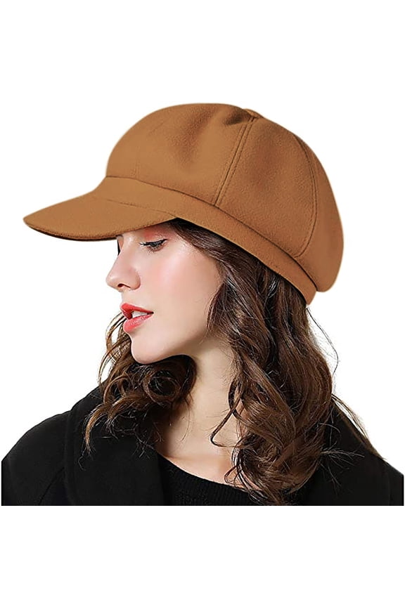 Baseball Caps Men CQXIDFH Women Vintage 8 Panels Newsboy Cap, Classic Cabbie Gatsby Hat, Fashion Ivy Beret with Visor, Casual Pageboy Paperboy Headwear, Retro Daily Fashion Accessories (Coffee, M)