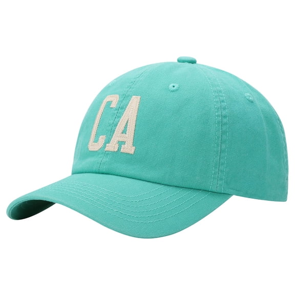 Baseball Caps Men Women Ca Letter Soft Top Baseball Cap Adjustable Casual Outdoor Sun Hat For Mint Green One Size