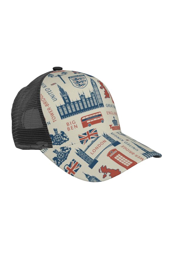 Baseball Caps Mesh Dad Snapback Outdoor Hats for Men Women, UK London British England