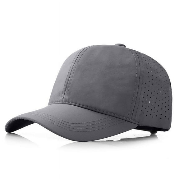 Baseball Caps Mesh Sports Hat for Big Heads 22"25", Lightweight Running Sun Hat Grey A