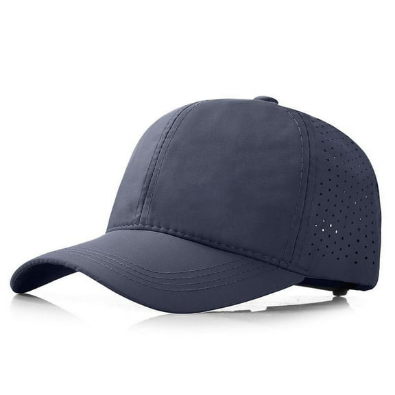 Baseball Caps Mesh Sports Hat for Big Heads 22"25", Lightweight Running Sun Hat Navy A
