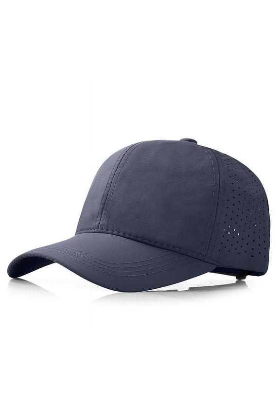 Baseball Caps Mesh Sports Hat for Big Heads 22"25", Lightweight Running Sun Hat Navy A
