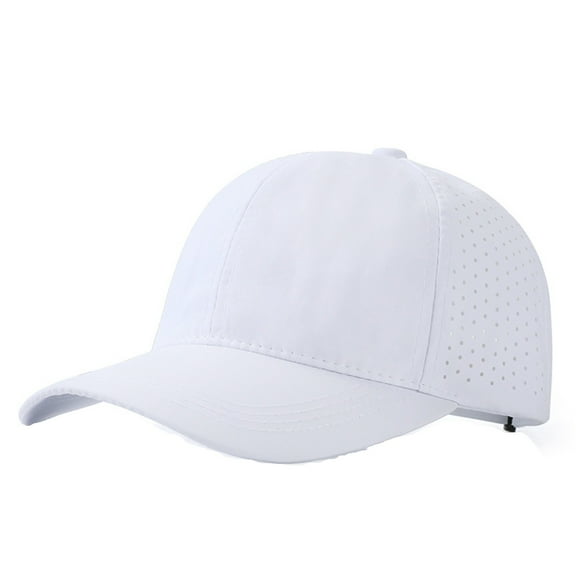 Baseball Caps Mesh Sports Hat for Big Heads 22"25"， Lightweight Running Sun Hat White A